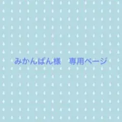 みかんぱん様　専用ページ