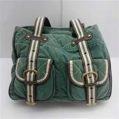 ?トミー ヒルフィガー キャンバス トートバッグ グリーン系 レディースのサムネイル