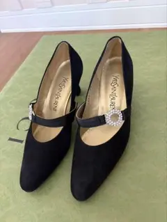 YVES SAINT LAURENT パンプス ビジュー ブラック 36のサムネイル