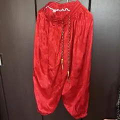 ドラゴン柄 サルエルパンツ レッド