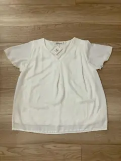 新品未使用タグ付きMISCH MASCHホワイト半袖シフォンブラウス
