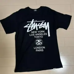Stüssy ブラック Tシャツ Mサイズ　古着　STUSSY