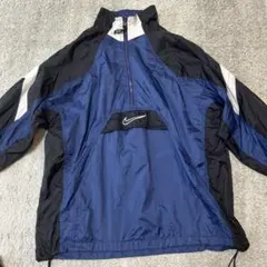 NIKE ナイキ　90s ハーフジップ　刺繍ナイロンジャケット