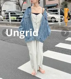 Ungrid　ミリタリールーズサロペット　ライトグレーのサムネイル