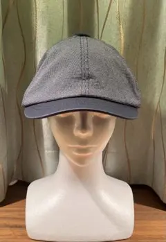 【11月13日迄限定】[未使用]大同 チェック柄 ネイビー系 キャスケット