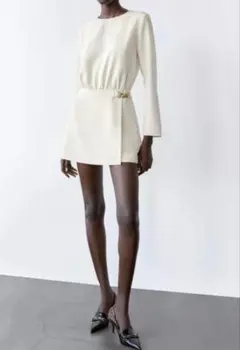 【完売品】ZARA ゴールドチェーン ジャンプスーツ ワンピース M