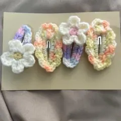 【即購入可】パッチンピン ハンドメイド キッズヘアピン ベビーヘアピン 4セット
