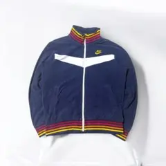 00s NIKE pile track jacket y2k navy