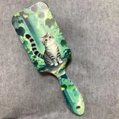 猫柄 ヘアブラシ パドルブラシ アニマルデザイン　新品