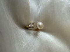 No.702 淡水パール レディース　リング　指輪　天然真珠　本真珠　天然カラー