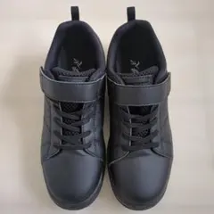 タイムセール【美品】キッズ　スニーカー　瞬足　23.0 ブラック　2EE