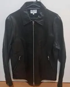 FREAK'S STORE ブラックレザーライダースジャケット FREAK'S STORE ブルゾン アウター LEATHERETTE RIDERS JACKET