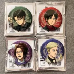 進撃の巨人　缶バッジ　dmmカフェ　4個セット