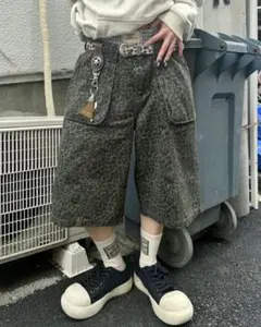 yoro レオパードハーフパンツ