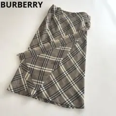 BURBERRY バーバリー ノバチェック ラップウール スカート 40 美品