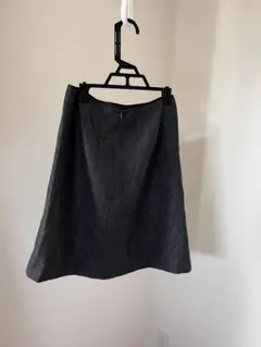 natural beauty basic ダークグレー ひざ丈 フレアスカート