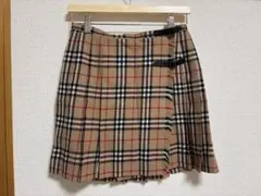【希少】BURBERRY ノバチェック　巻きスカート　プリーツ　ミニスカート　M
