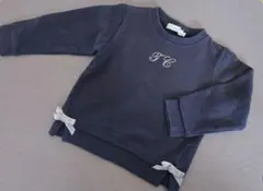 タルティーヌェショコラ　110　紺　トレーナー　ラインストーン