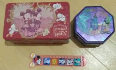 ディズニー ミッキー ミニー 缶 ２セット + おまけ