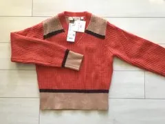 匿名配送☆新品 ユニクロ MARNI コラボ セーター Vネック 赤 ベージュ