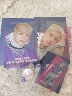 TREASURE ヒョンソク 缶バッジ クリアカード クリアステッカーセット