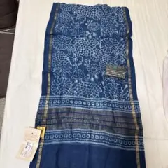 Soma JAIPUR インディゴ染め ブロックプリント ストール
