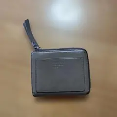 グレー レザー 二つ折り財布のサムネイル