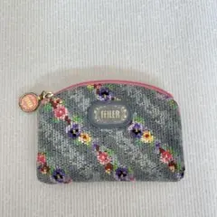 FEILER 花柄ポーチ グレー　ミニポーチ