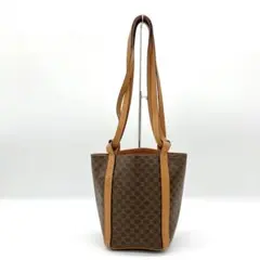 【CELINE】セミショルダーバッグ　マカダム柄　ロゴ入り　PVC レザー