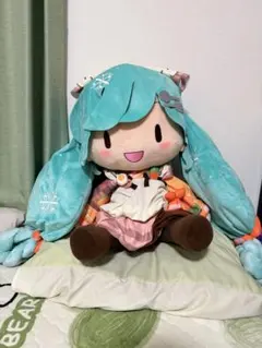 【美品】雪ミク2024 ふわぷち　どでかジャンボふわふわぬいぐるみのサムネイル