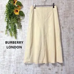 BURBERRY LONDON フレアスカート 38 前プリーツ