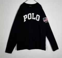 POLO RalphLauren ポロラルフローレン　刺繍ロゴ　星条旗　ロンTのサムネイル