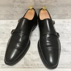 【美品】ジャランスリワヤ 26.5㎝ ストレートチップ ダブルモンク ブラック
