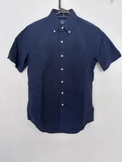 ネイビー 半袖シャツ ボタンダウン