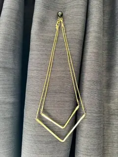 ゴールド 2連　V字型ネックレス