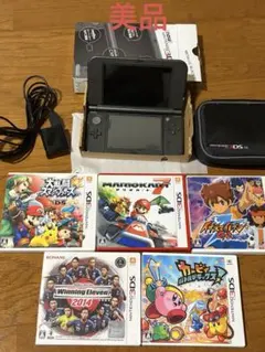 New Nintendo 3DS LL メタリックブラック　カセット5充電器付き