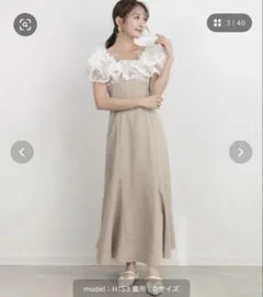 RANDA ベージュ ワンピース