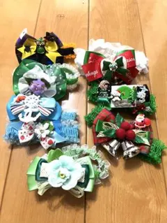 犬用猫用リボンアクセサリー８個セット