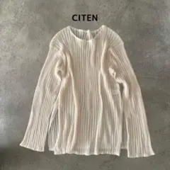 【訳あり】CITENラメ シアー ユル クルーネック ニットのサムネイル