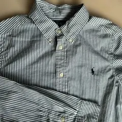 ラルフローレン　コットン　ストライプシャツ L14-16（160）