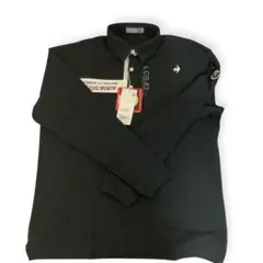 新品 ルコックスポルティフ ゴルフ シャツ 長袖 ポロシャツ メンズ LL 黒