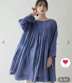 定価1.6万円 ビアズリー コクーンスリーブ コンビギャザーチュニック