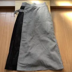 YECCAVECCAチェック柄タイトスカート ベルト付き