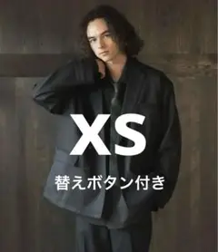 Casper John イミテーションウールツイードテーラドジャケット　ブラック