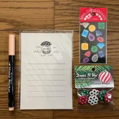 コドモノカオ　文具女子博　シール　ポストカード　スタンプマーカー　ボタン