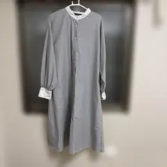 OFALO ストライプ 長袖シャツワンピース