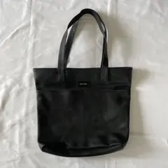 BEAMS トートバッグ 黒 ブラック ビームス フェイクレザー
