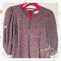 バーゲン☆　PouPee 　花柄五分袖 チュニック