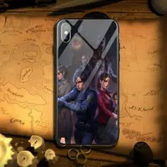バイオハザード　RE2　iPhone　X,XS　耐衝撃ガラス製ケース　＃A4