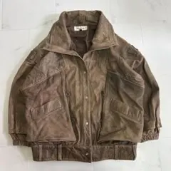 Philippe Monet レザージャケット ブラウン Mのサムネイル